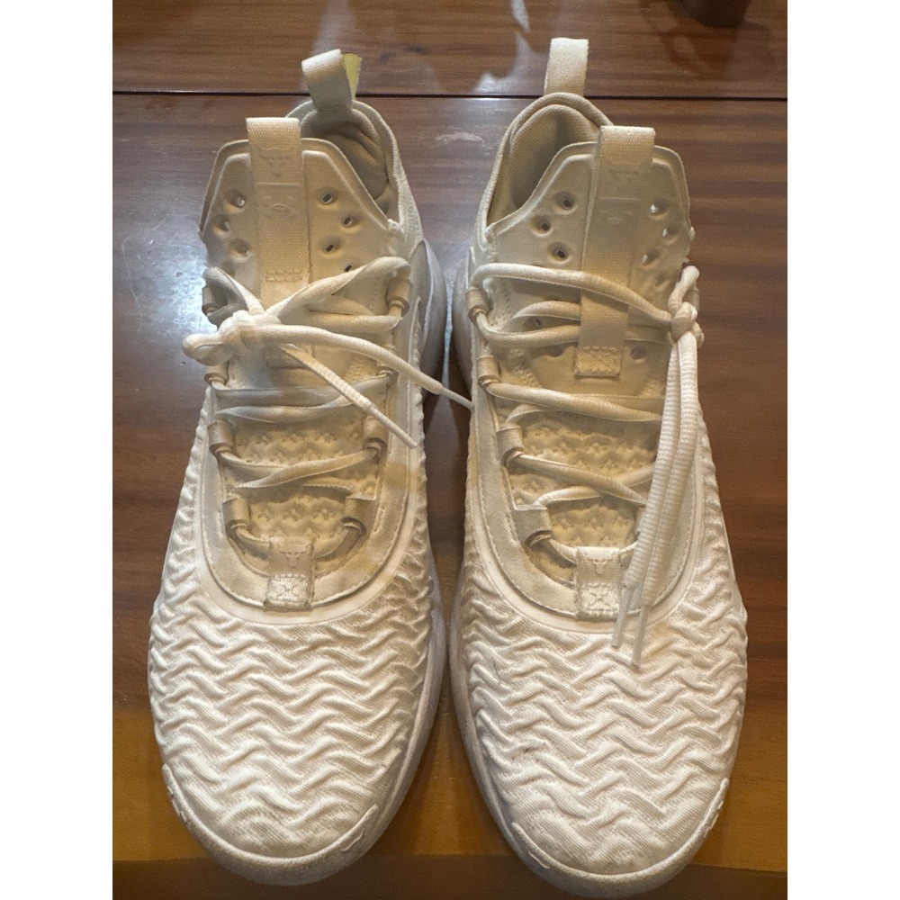 Under Armour Project Rock 3 Mens White Training Shoes 3022600-103 Size 11